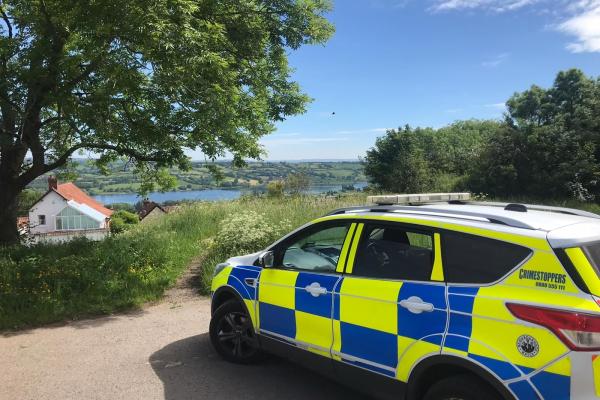 Police car in Blagdon